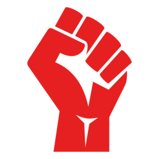 Raised Fist Decal (Red)